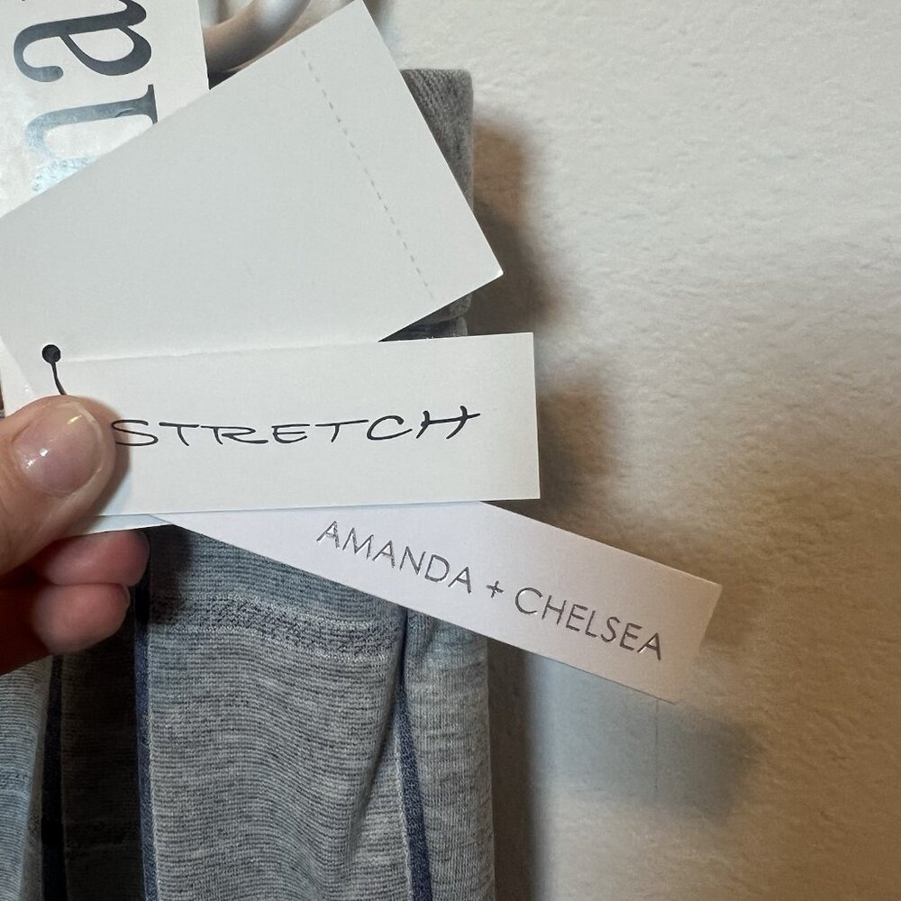 Amanda +Chelsea Women Alex Pant Modern Fit Straight Ankle Size 20W Stretch Plaid - Picture 12 of 12